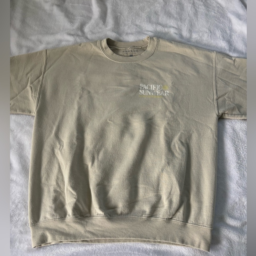 Pacific Sunwear Cream Crewneck Sweater